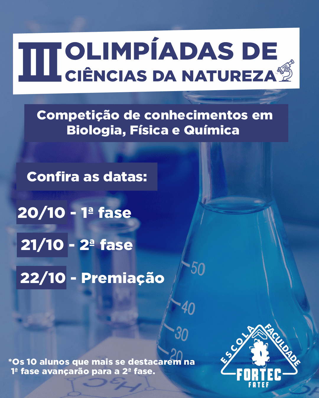 Está chegando a 3ª Edição das Olimpíadas de Ciências da Natureza