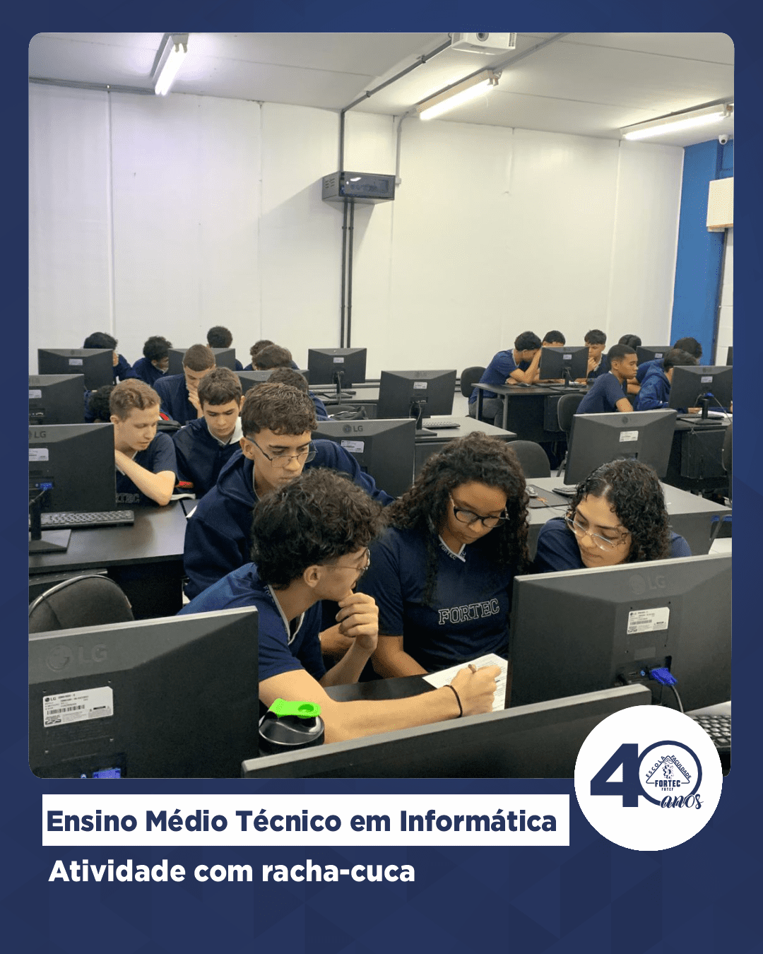 Alunos do 3º ano aplicam lógica e estratégia em aula prática