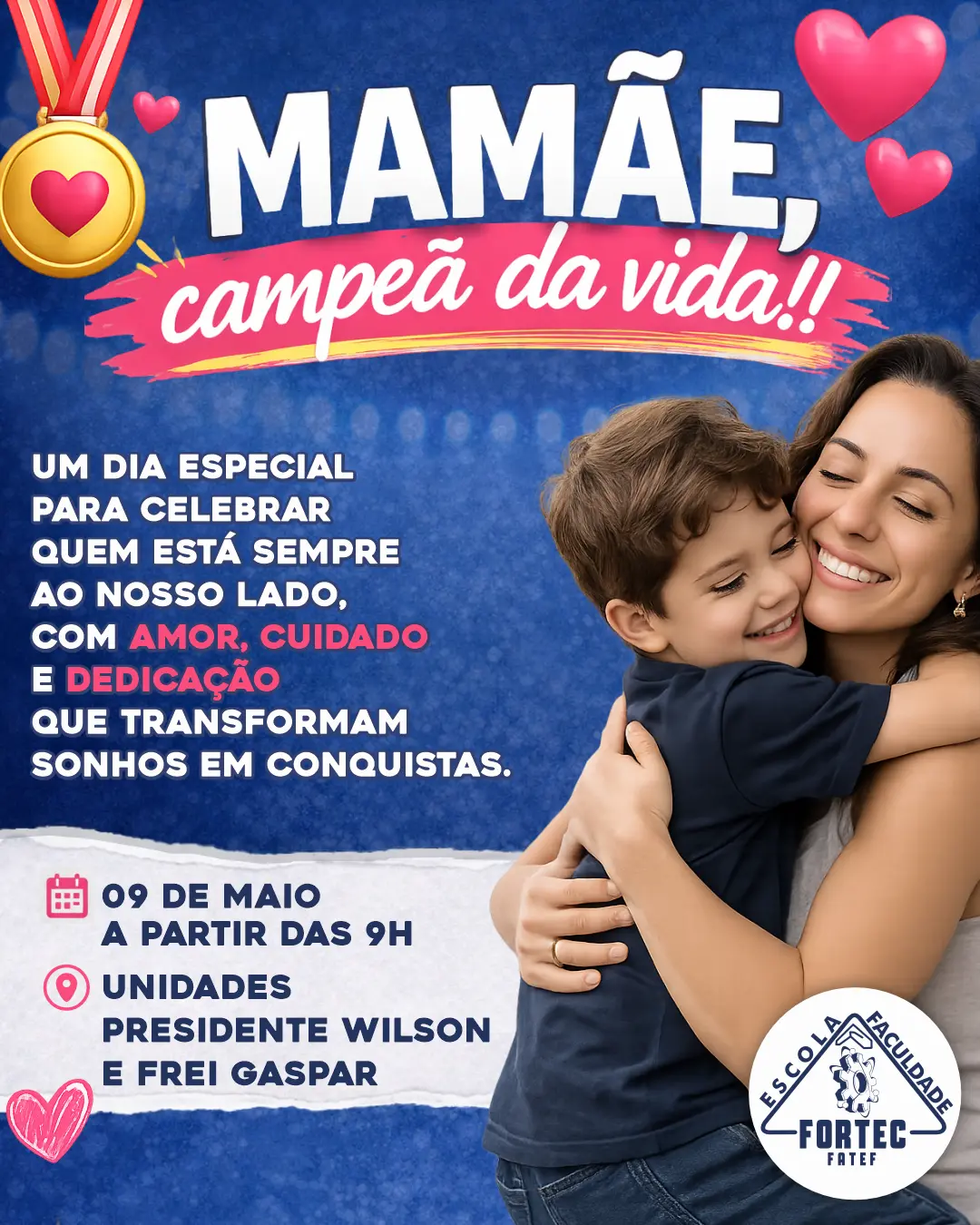 Dia das Mães será celebrado com apresentações e momentos especiais em família